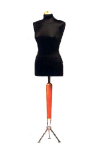 BUSTO SARTORIA DONNA BASE TRE PIEDI METALLO CROMATO