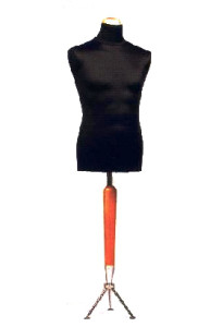 BUSTO SARTORIA UOMO BASE TRE PIEDI METALLO CROMATO